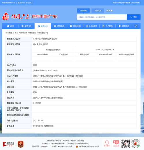 广州市南沙区应急管理局对广州市番科绝缘制品作出行政处罚