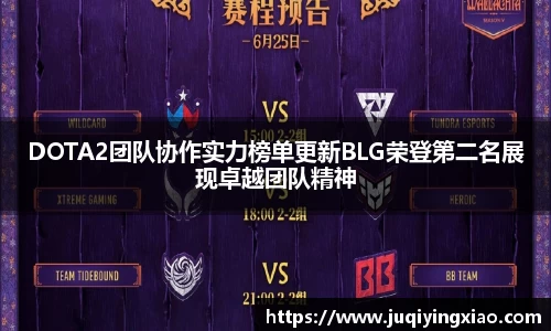 DOTA2团队协作实力榜单更新BLG荣登第二名展现卓越团队精神
