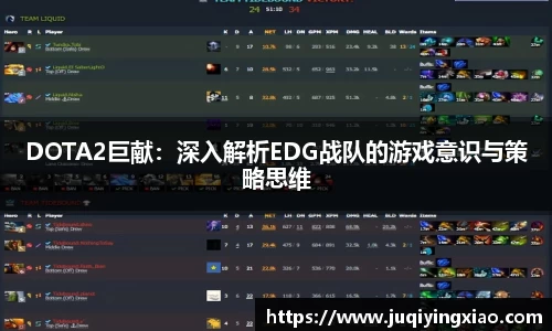 DOTA2巨献：深入解析EDG战队的游戏意识与策略思维